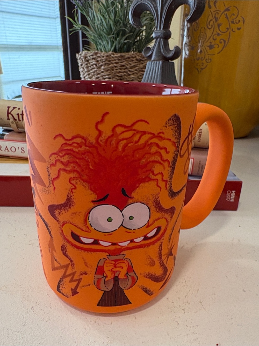 Disney Pixar Inside Out 2 ANXIETY I'm Fine Soft Touch Ceramic ~18 oz Mug New!
